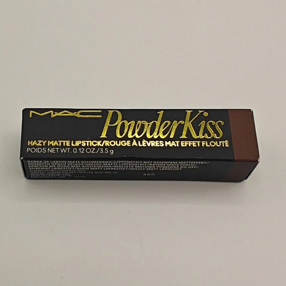 MAC Powder Kiss Hazy Matte Lipstick Chestnut 0.12oz New in Box